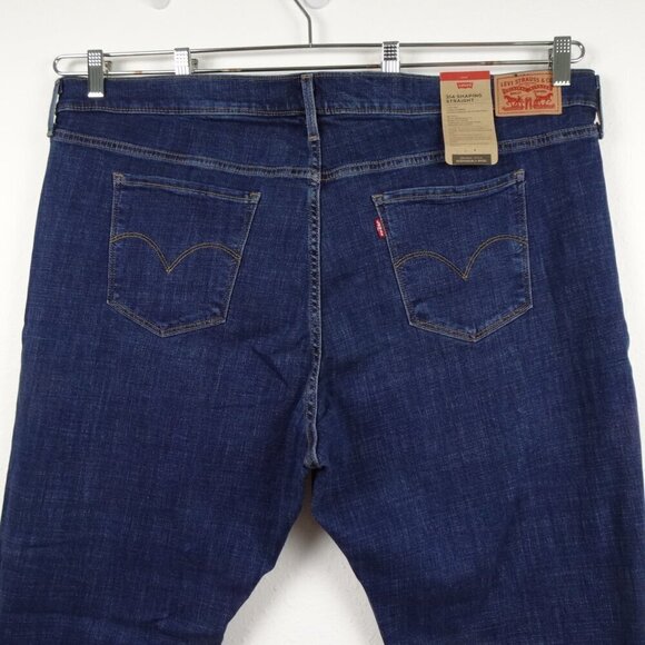 Levi's 314 Shaping Straight Jeans Women's Plus Size 24W Blue Stretch Denim - Picture 6 of 12
